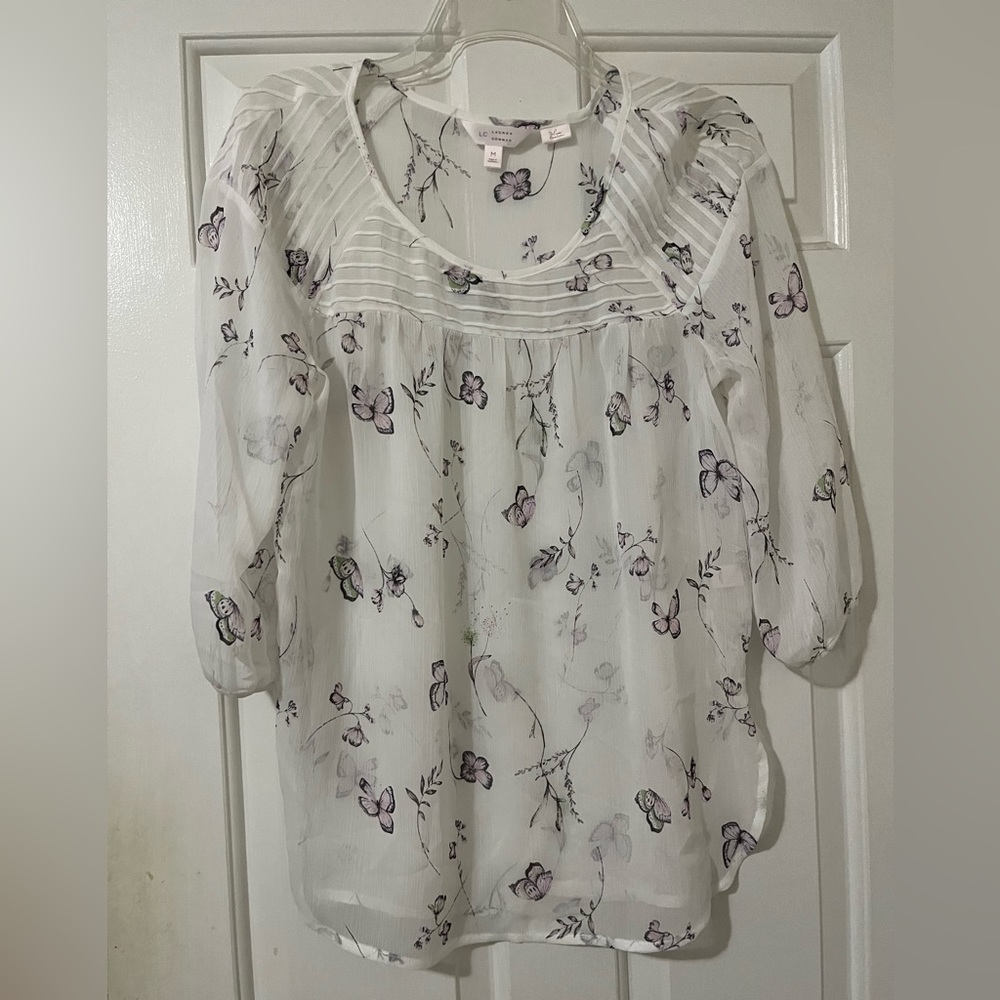 Sheer white blouse